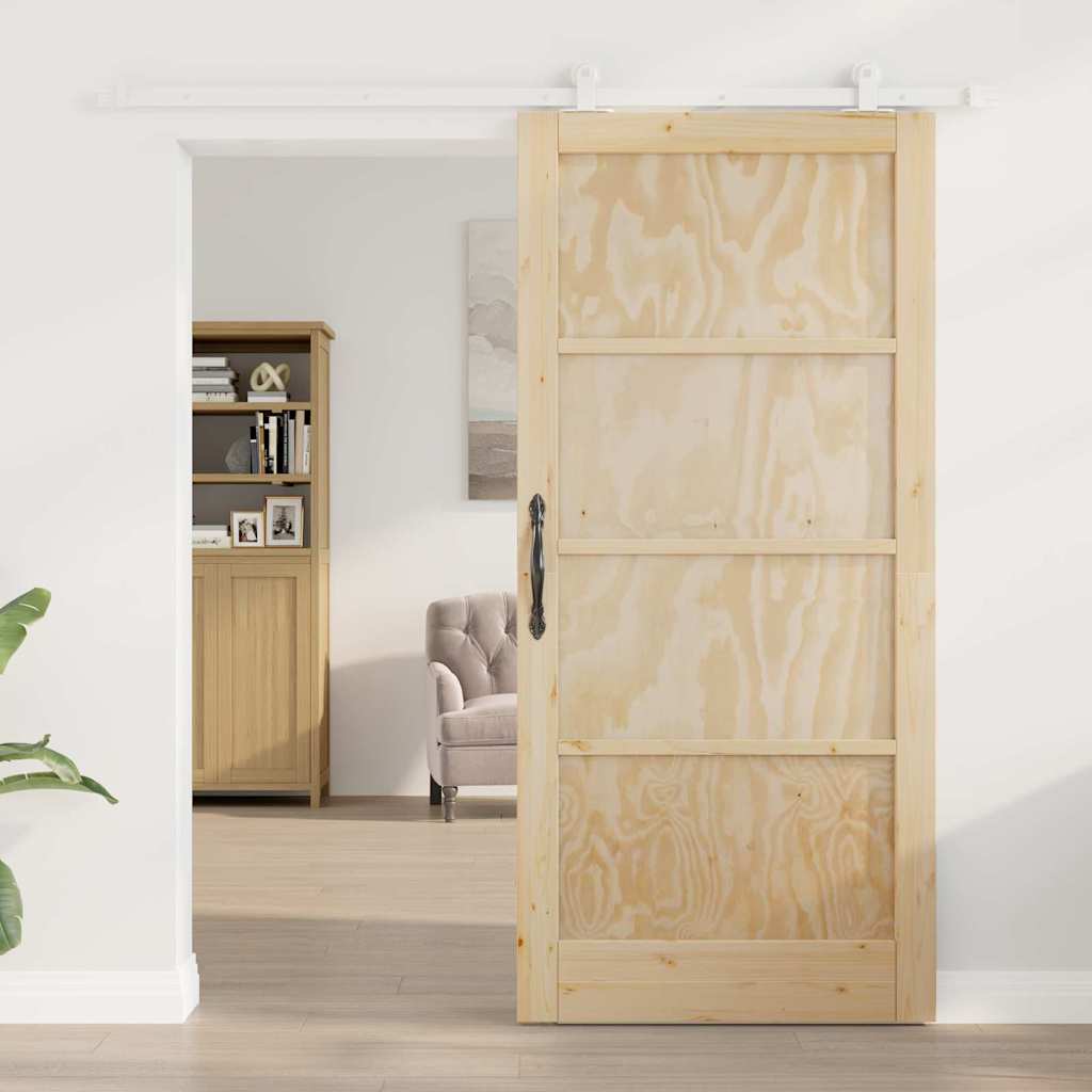 Sliding Door Set Manual ORKDAL Natural and white 36.6 x 79.5 in