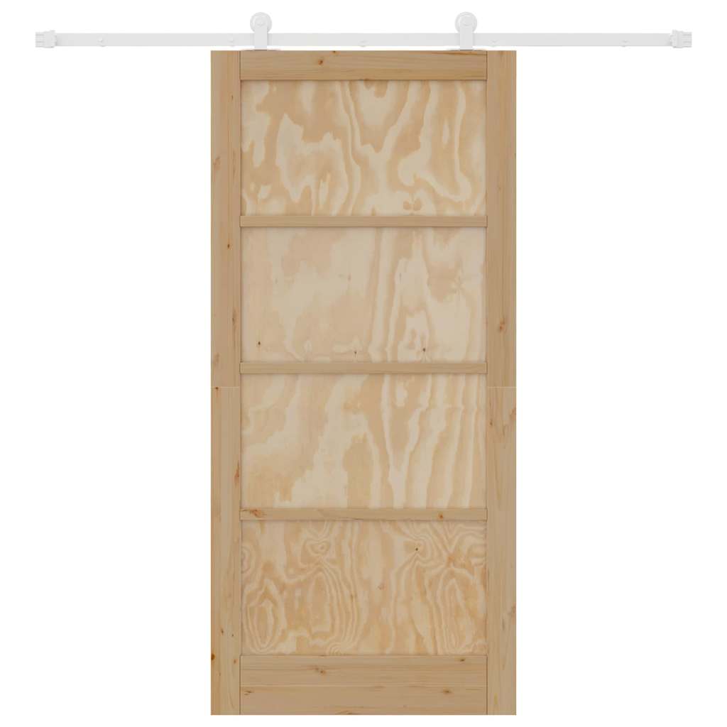 Sliding Door Set Manual ORKDAL Natural and white 36.6 x 79.5 in