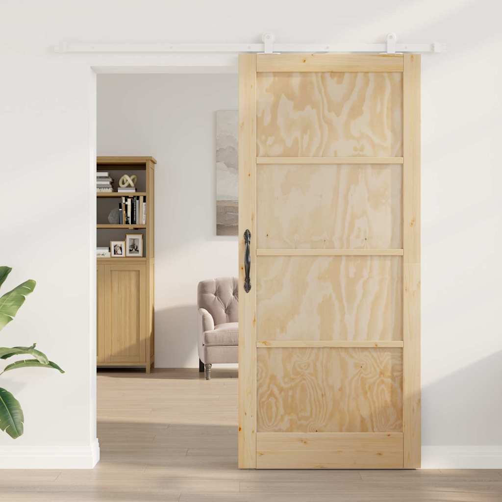 Sliding Door Set Manual ORKDAL Natural and white 36.6 x 83.1 in
