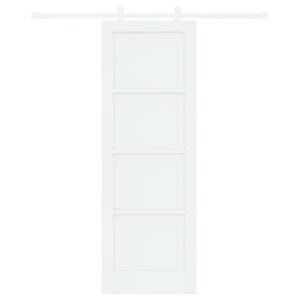 Sliding Door White 28.9 x 83.1 in Solid pine wood and steel