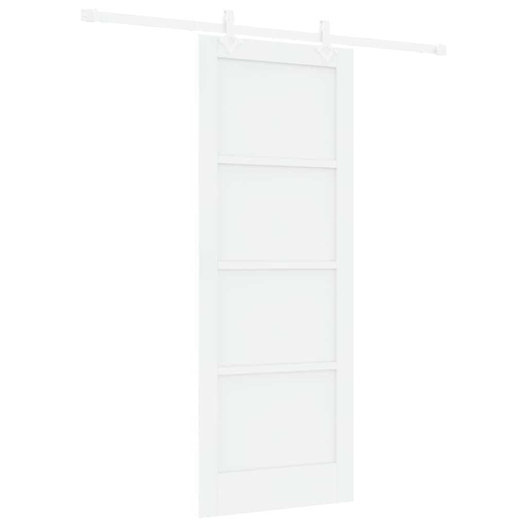 Sliding Door White 30.7 x 79.5 in Solid pine wood and steel