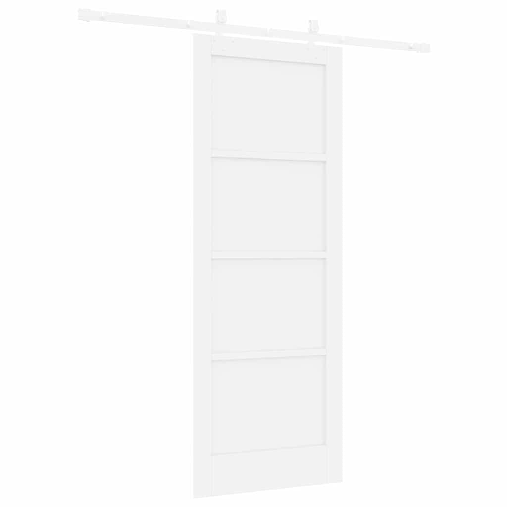 Sliding Door White 30.7 x 79.5 in Solid pine wood and steel