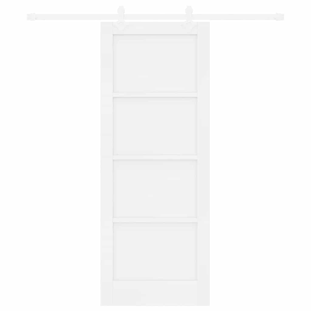 Sliding Door White 30.7 x 79.5 in Solid pine wood and steel
