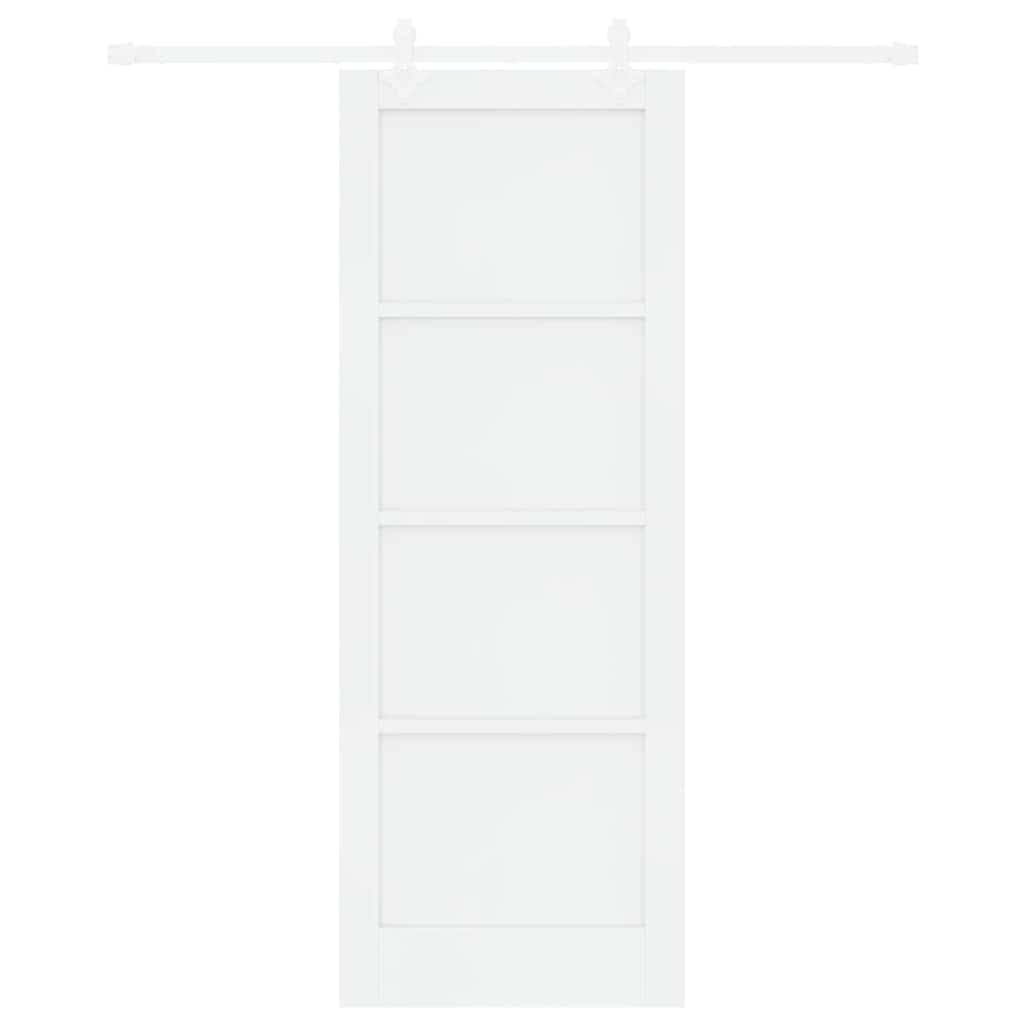 Sliding Door White 30.7 x 83.1 in Solid pine wood and steel