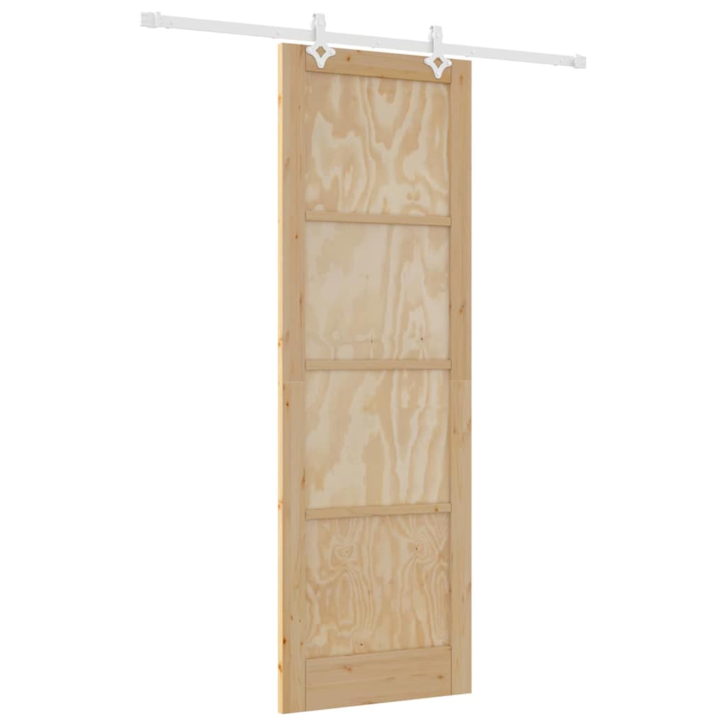 Sliding Door White 30.7 x 91.3 in Solid pine wood and steel