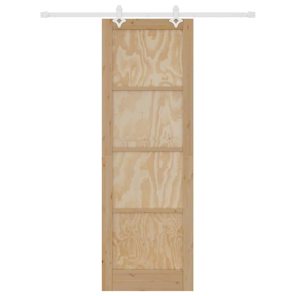 Sliding Door White 30.7 x 91.3 in Solid pine wood and steel