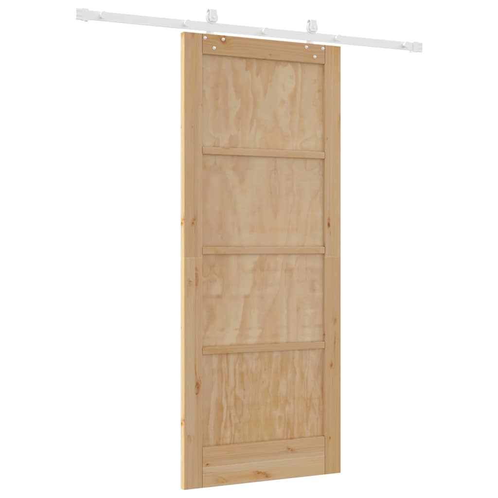 Sliding Door White 32.7 x 79.5 in Solid pine wood and steel
