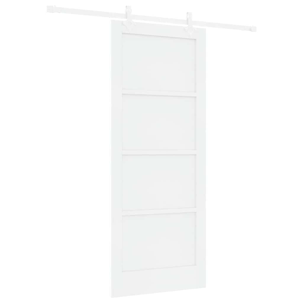 Sliding Door White 32.7 x 79.5 in Solid pine wood and steel