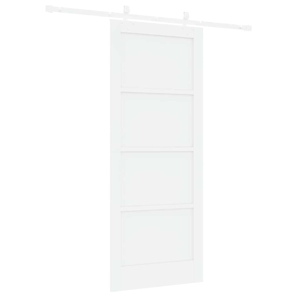 Sliding Door White 32.7 x 79.5 in Solid pine wood and steel