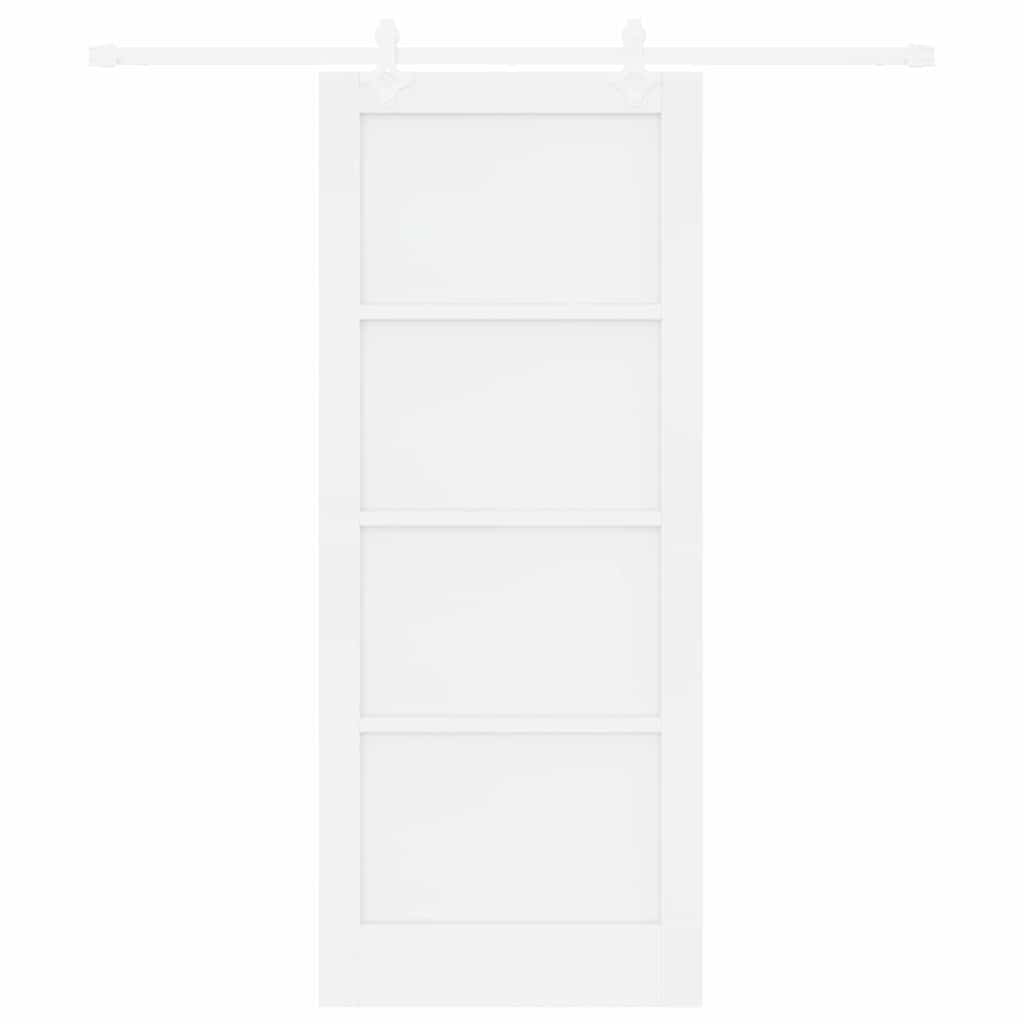 Sliding Door White 32.7 x 79.5 in Solid pine wood and steel