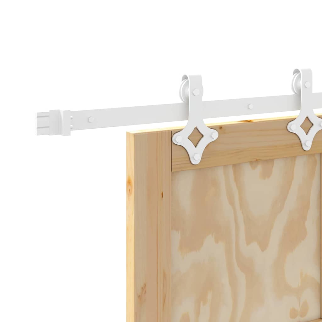 Sliding Door White 32.7 x 83.1 in Solid pine wood and steel