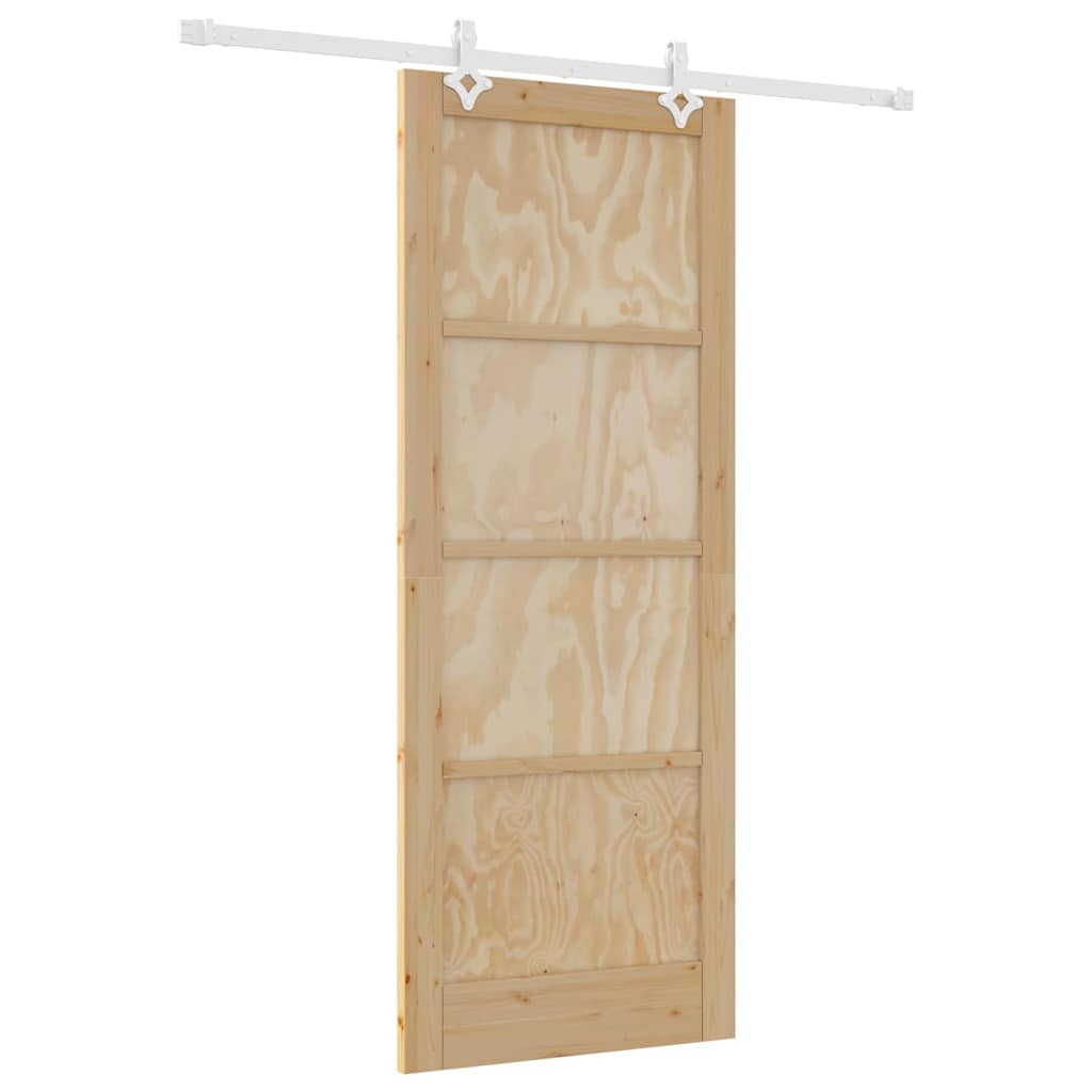 Sliding Door White 32.7 x 83.1 in Solid pine wood and steel