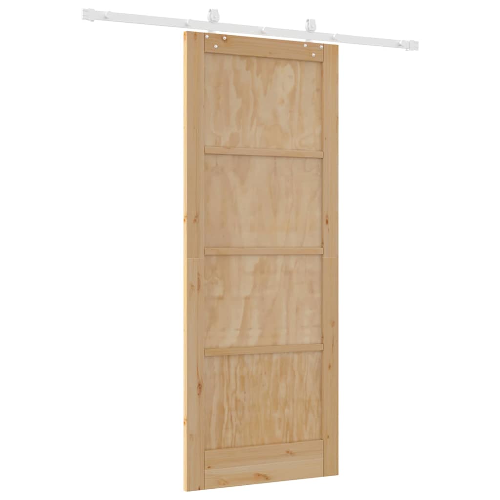 Sliding Door White 32.7 x 83.1 in Solid pine wood and steel