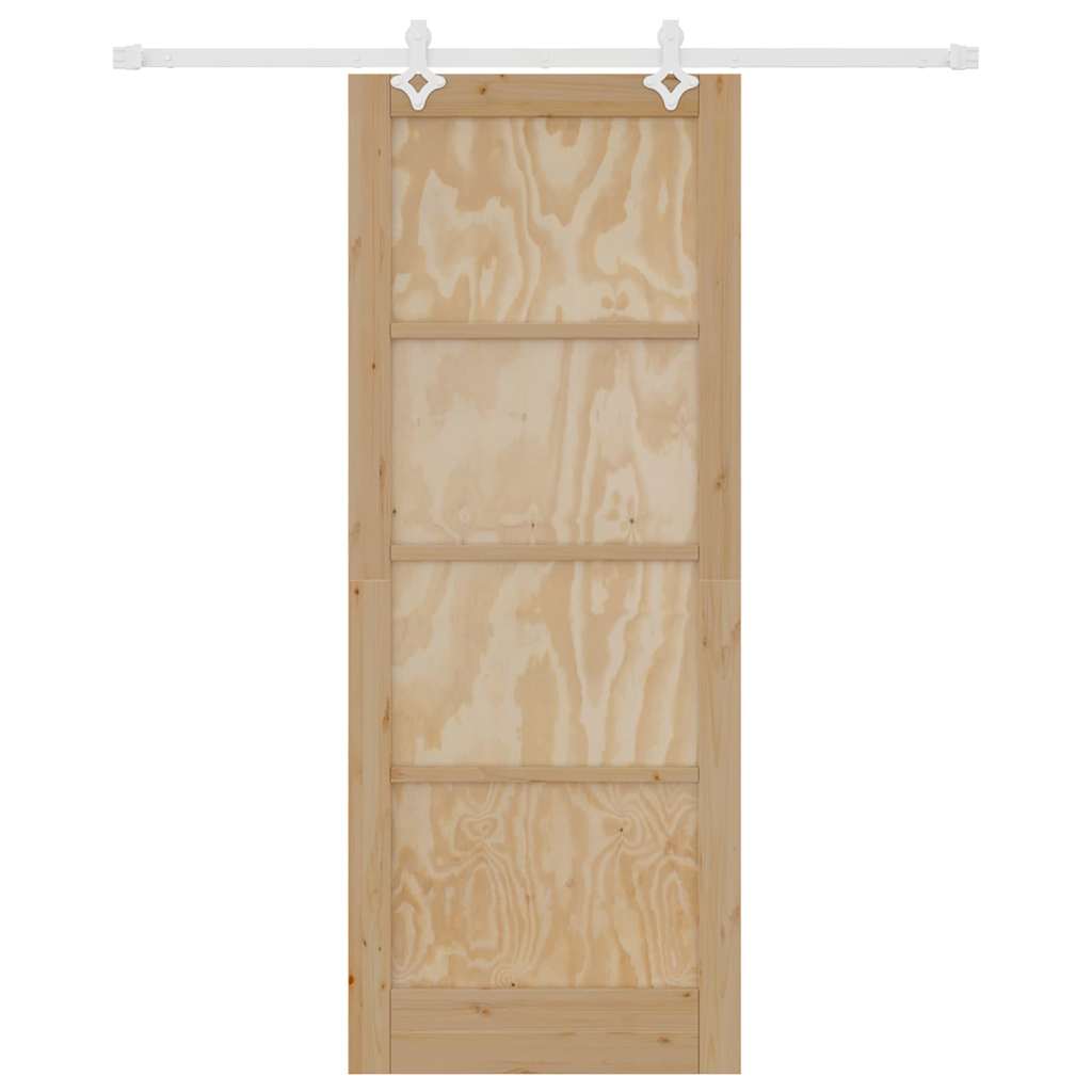 Sliding Door White 32.7 x 83.1 in Solid pine wood and steel