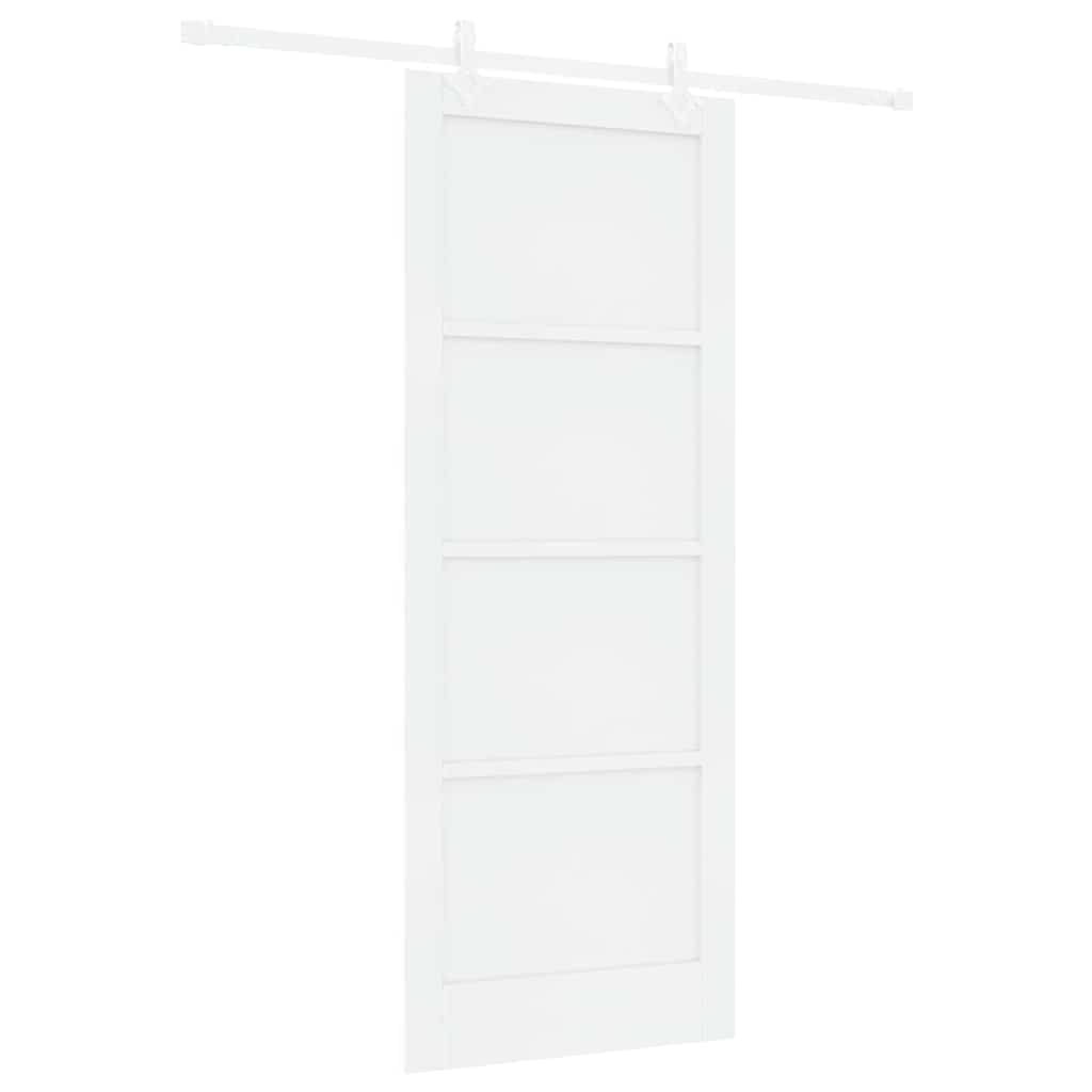 Sliding Door White 32.7 x 83.1 in Solid pine wood and steel