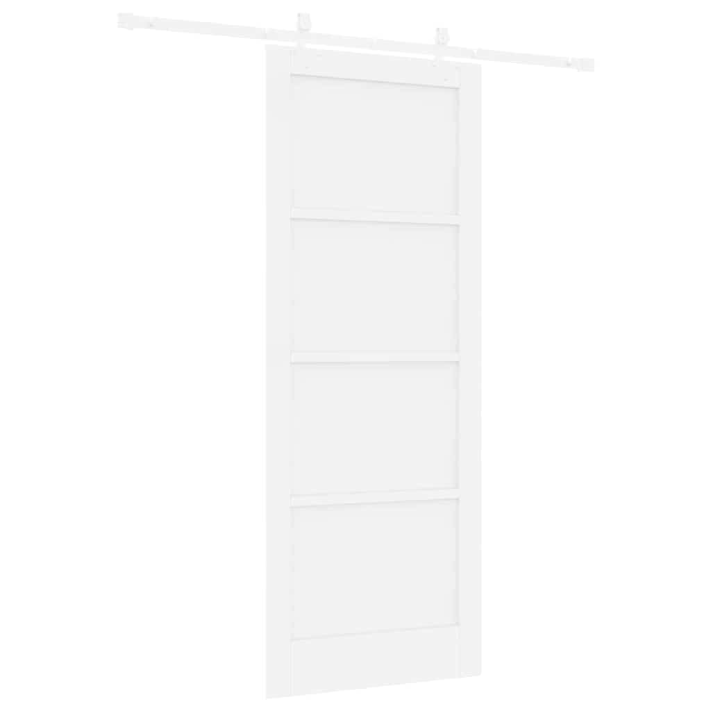 Sliding Door White 32.7 x 83.1 in Solid pine wood and steel