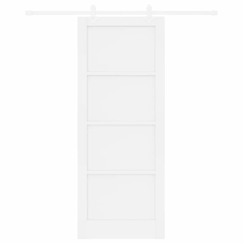 Sliding Door White 32.7 x 83.1 in Solid pine wood and steel
