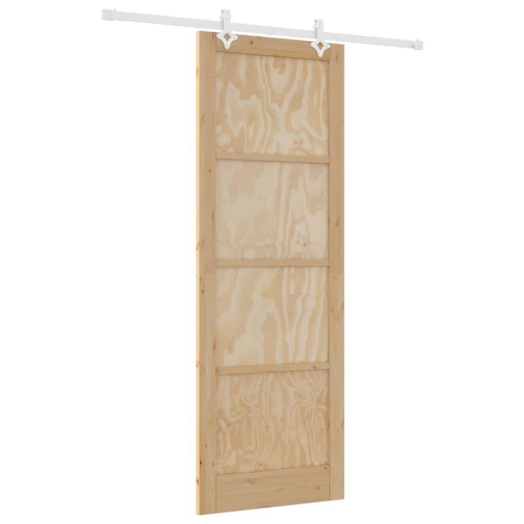 Sliding Door White 32.7 x 91.4 in Solid pine wood and steel