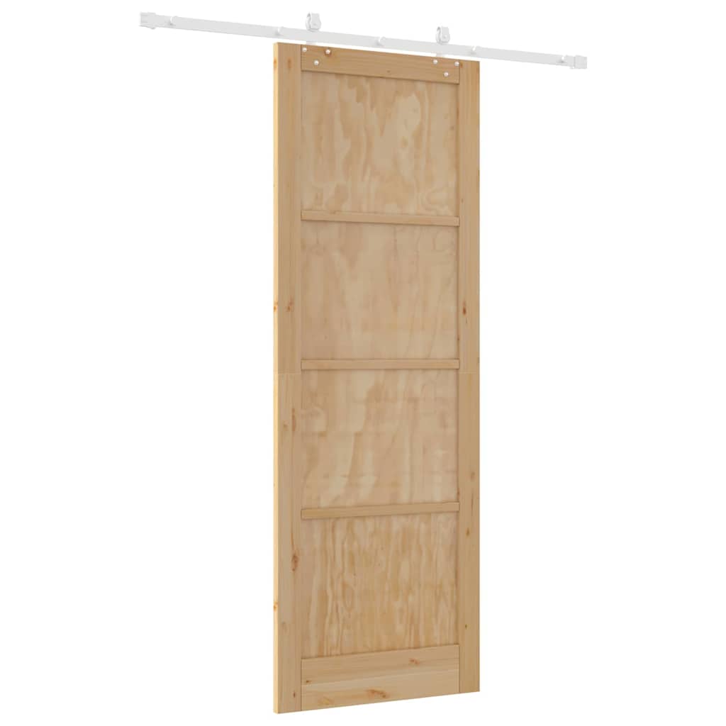 Sliding Door White 32.7 x 91.4 in Solid pine wood and steel