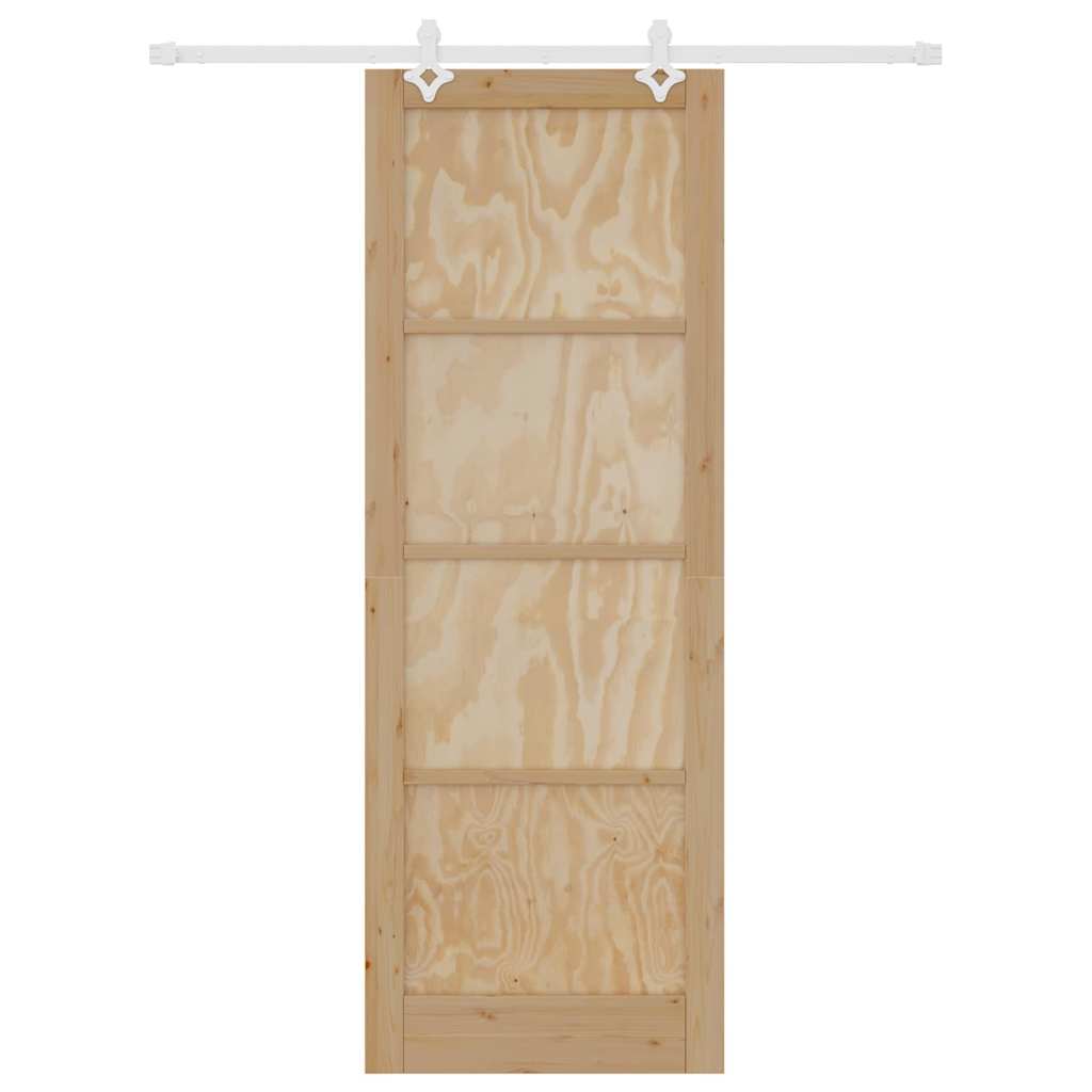 Sliding Door White 32.7 x 91.4 in Solid pine wood and steel
