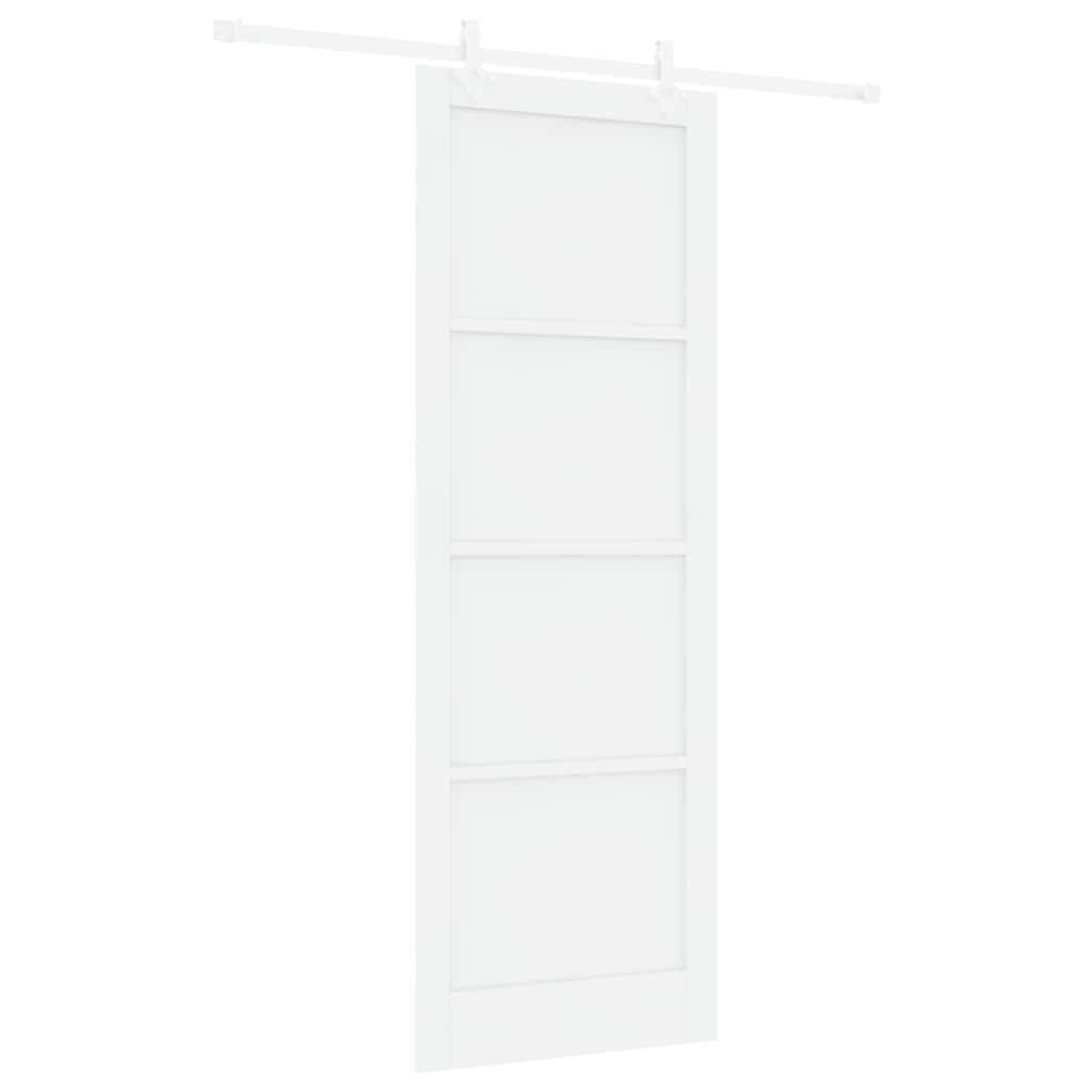 Sliding Door White 32.7 x 91.4 in Solid pine wood and steel