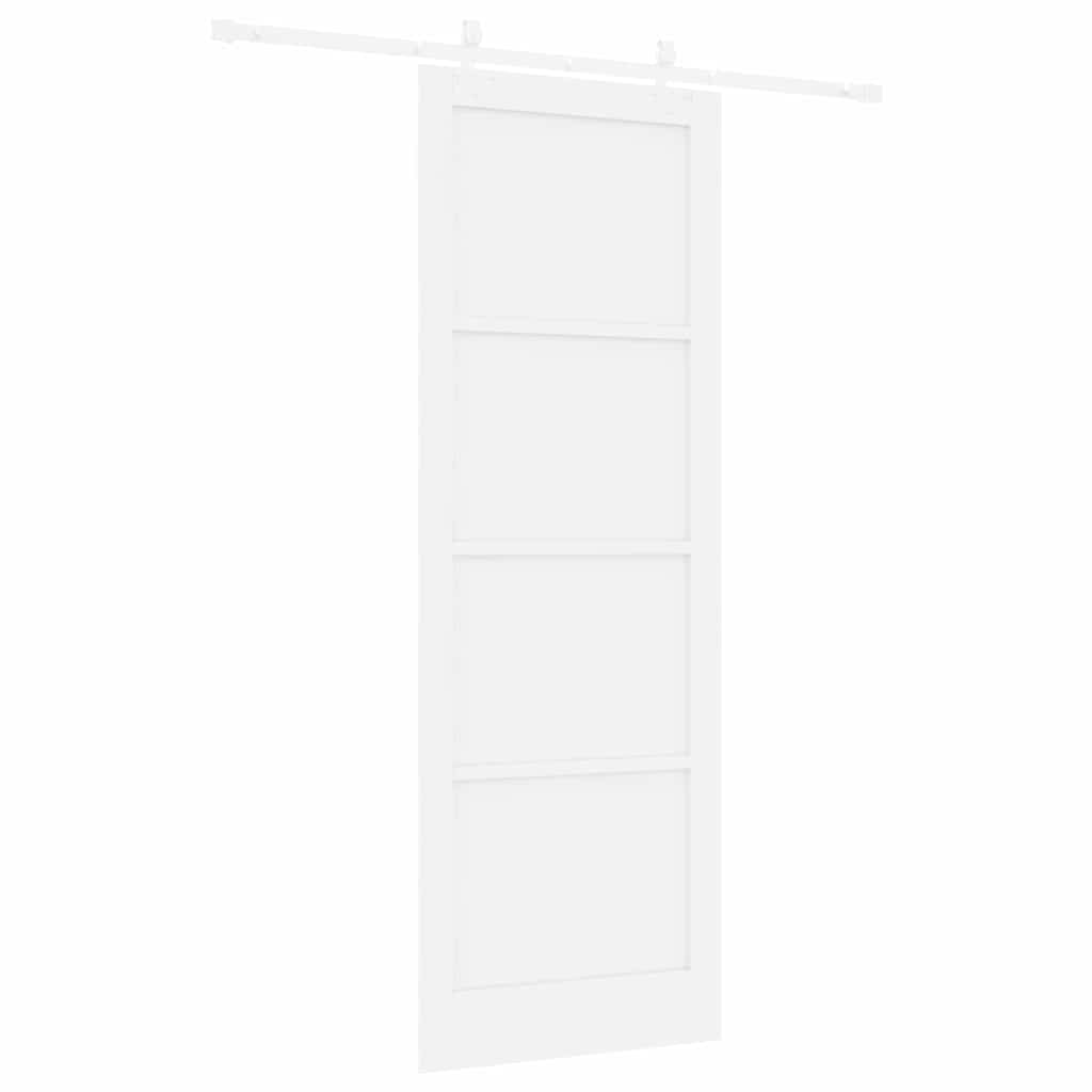 Sliding Door White 32.7 x 91.4 in Solid pine wood and steel