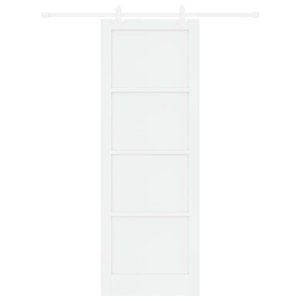 Sliding Door White 32.7 x 91.4 in Solid pine wood and steel
