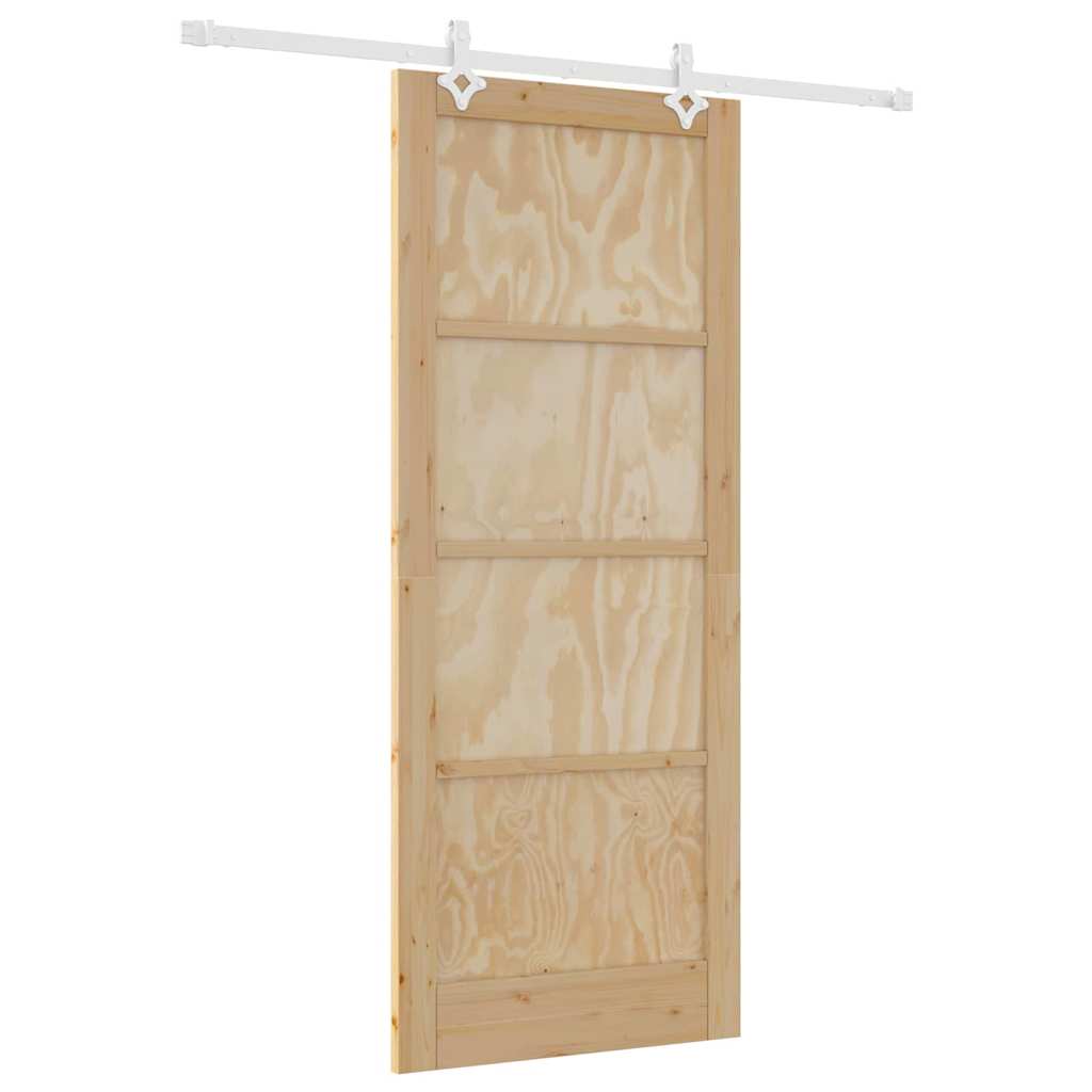 Sliding Door White 33.9 x 83.1 in Solid pine wood and steel