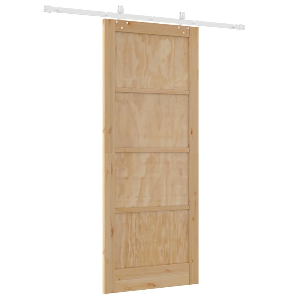 Sliding Door White 33.9 x 83.1 in Solid pine wood and steel