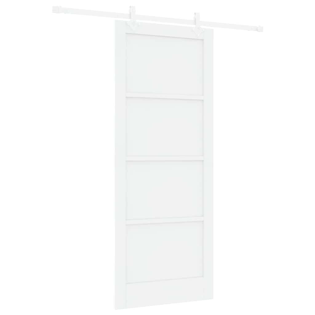 Sliding Door White 33.9 x 83.1 in Solid pine wood and steel