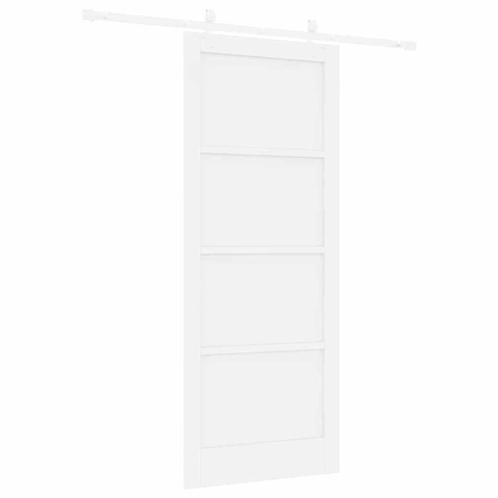 Sliding Door White 33.9 x 83.1 in Solid pine wood and steel