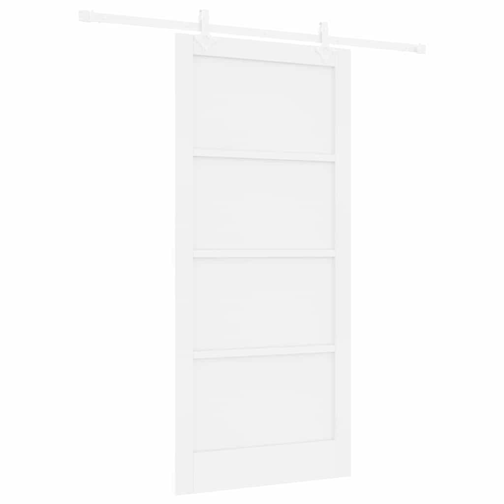 Sliding Door White 36.6 x 79.5 in Solid pine wood and steel