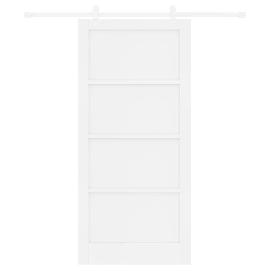 Sliding Door White 36.6 x 79.5 in Solid pine wood and steel