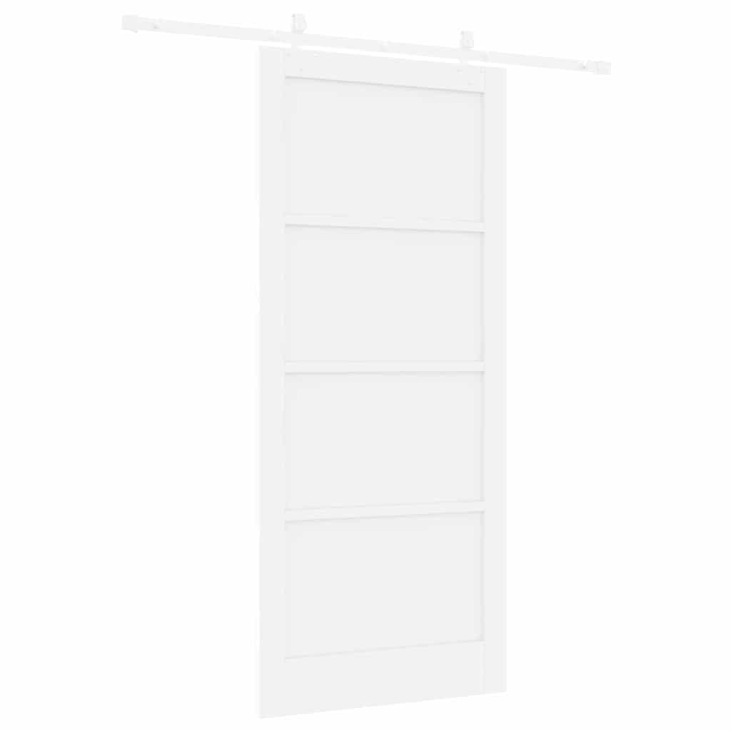 Sliding Door White 36.6 x 83.1 in Solid pine wood and steel