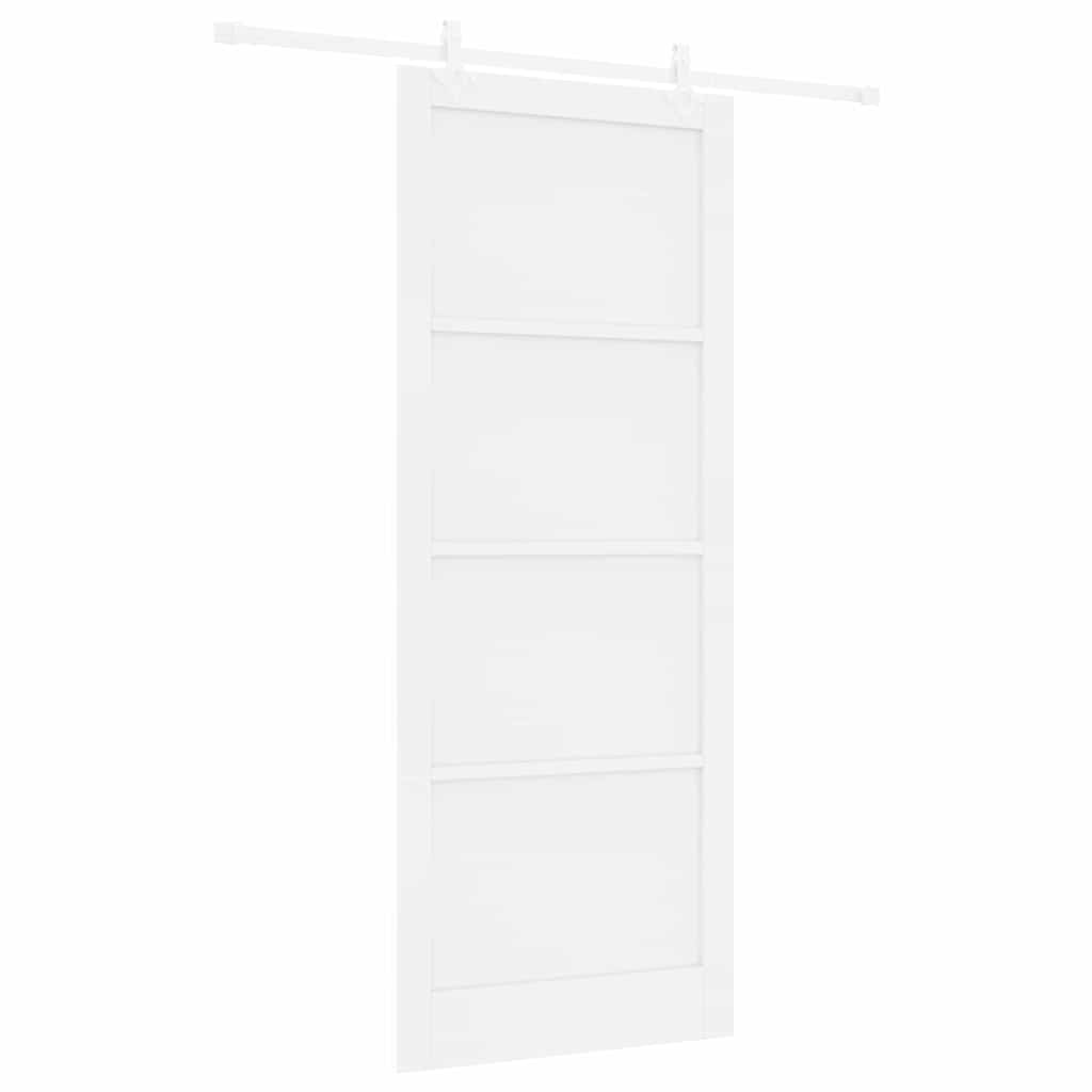 Sliding Door White 36.6 x 91.3 in Solid pine wood and steel