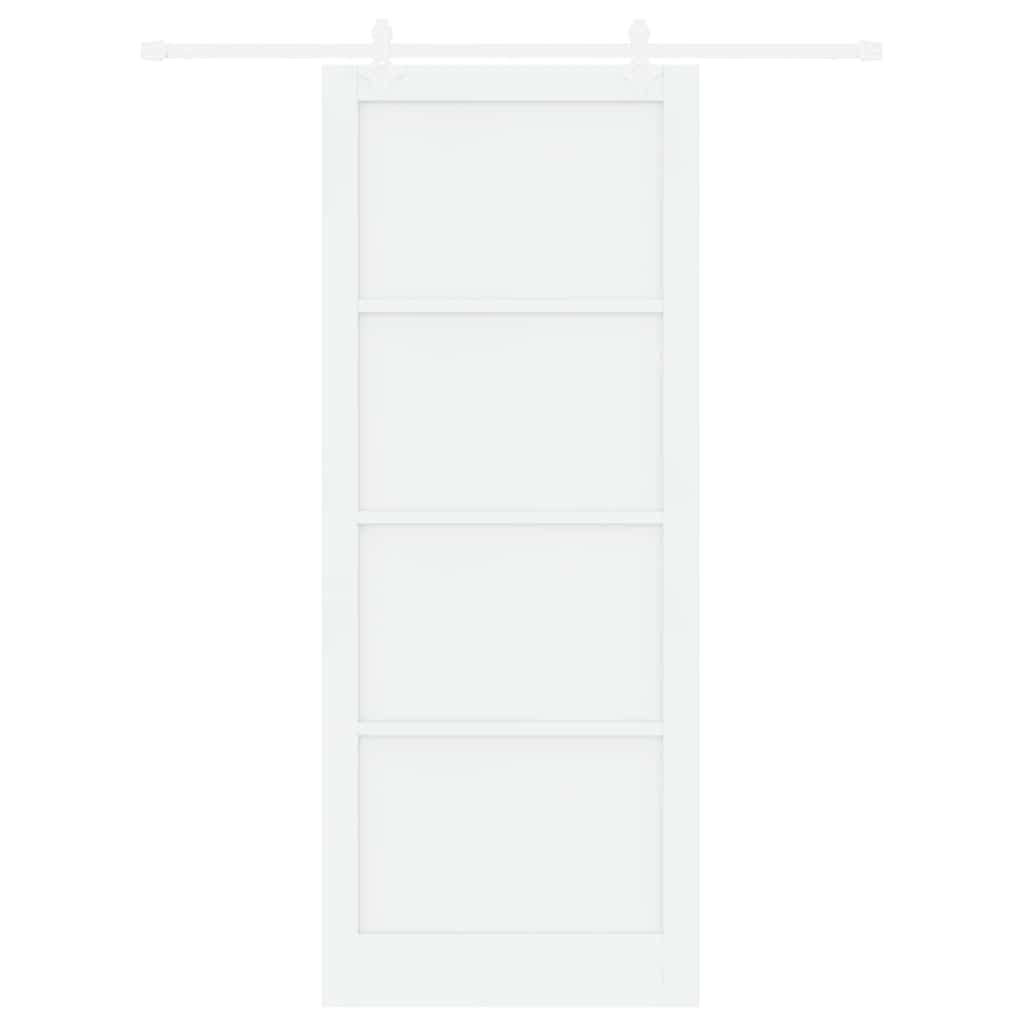 Sliding Door White 36.6 x 91.3 in Solid pine wood and steel
