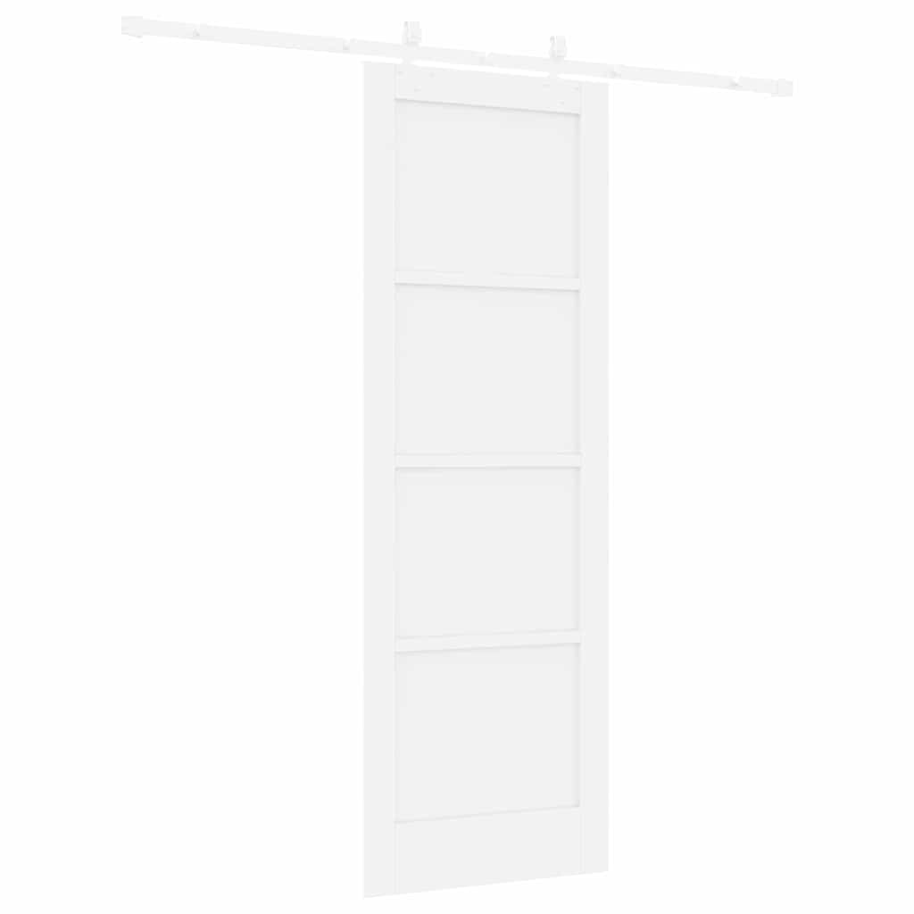 Sliding Door White 28.9 x 83.1 in Solid pine wood and steel