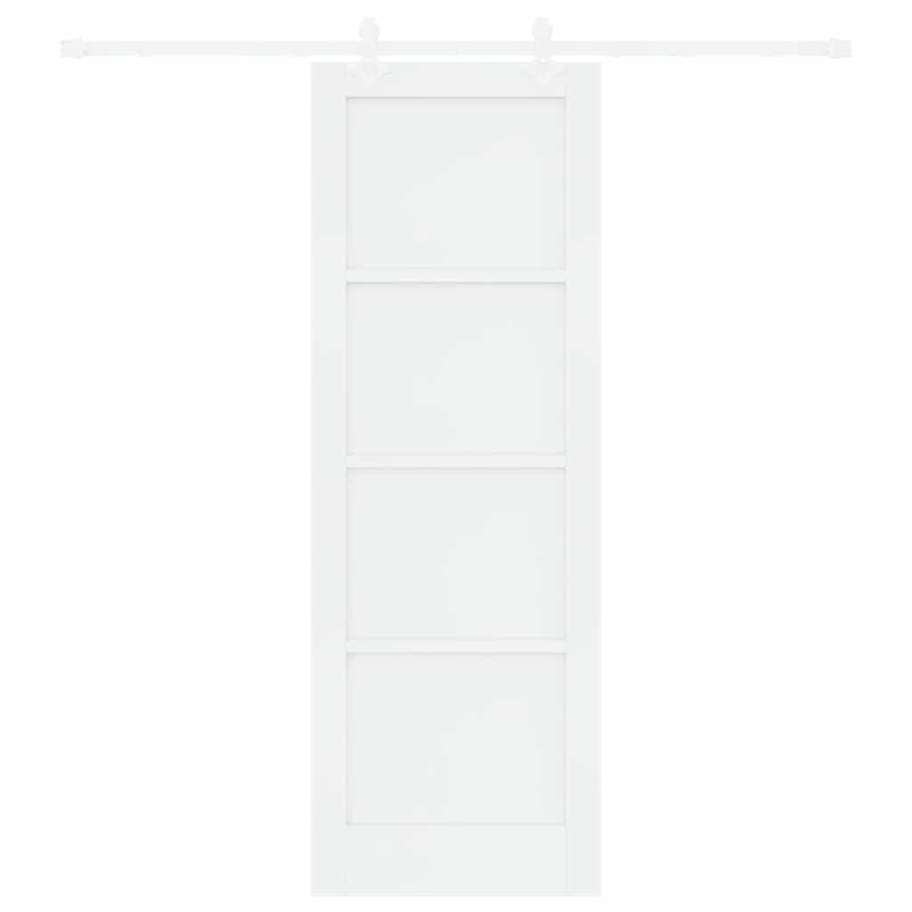 Sliding Door White 28.9 x 83.1 in Solid pine wood and steel