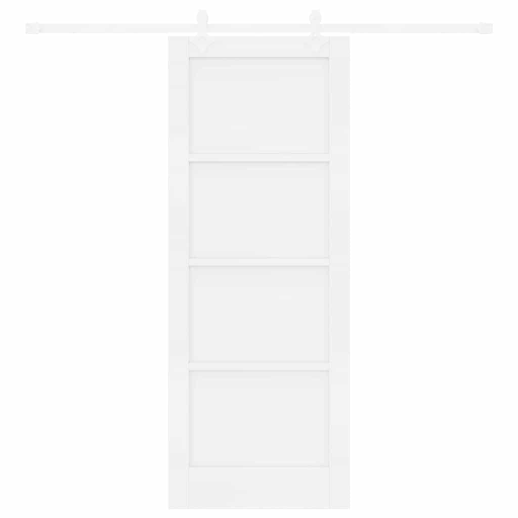 Sliding Door White 30.7 x 79.5 in Solid pine wood and steel
