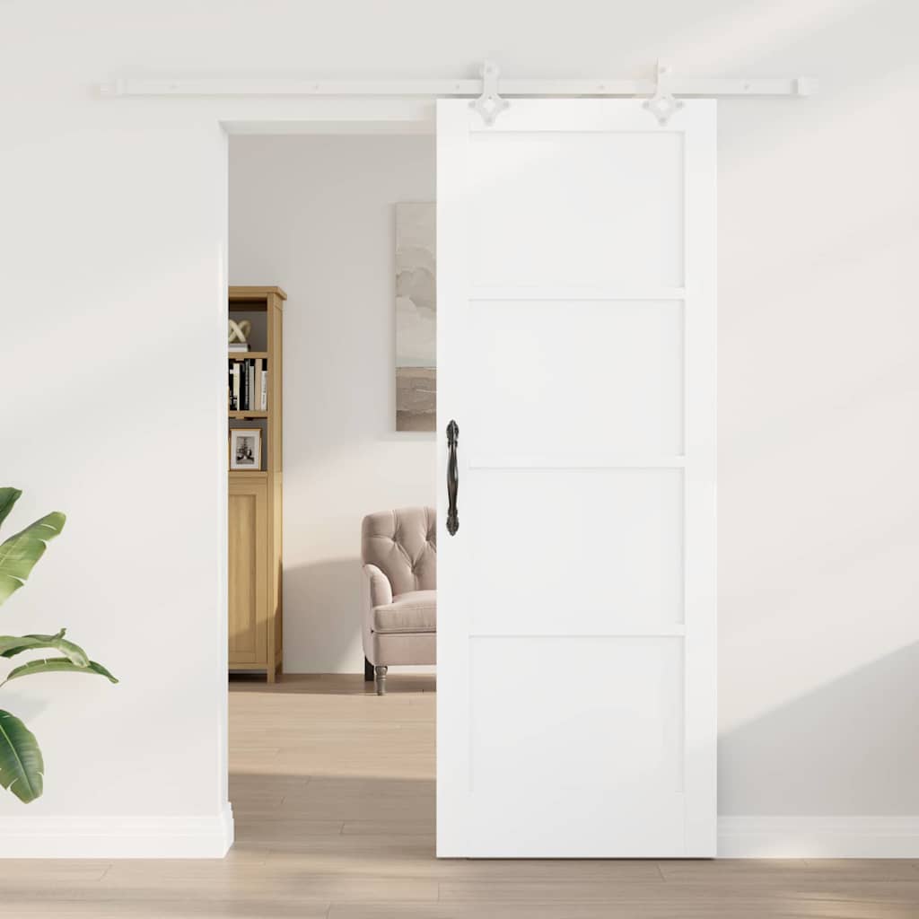 Sliding Door White 30.7 x 83.1 in Solid pine wood and steel