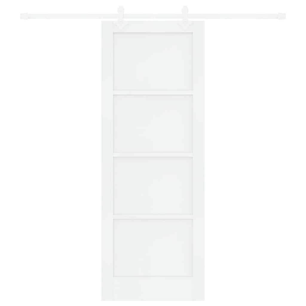 Sliding Door White 30.7 x 83.1 in Solid pine wood and steel