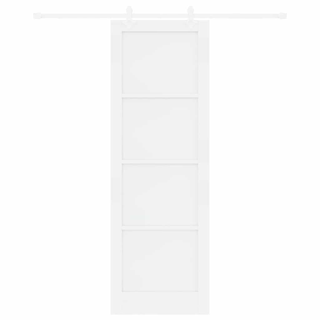 Sliding Door White 30.7 x 91.3 in Solid pine wood and steel