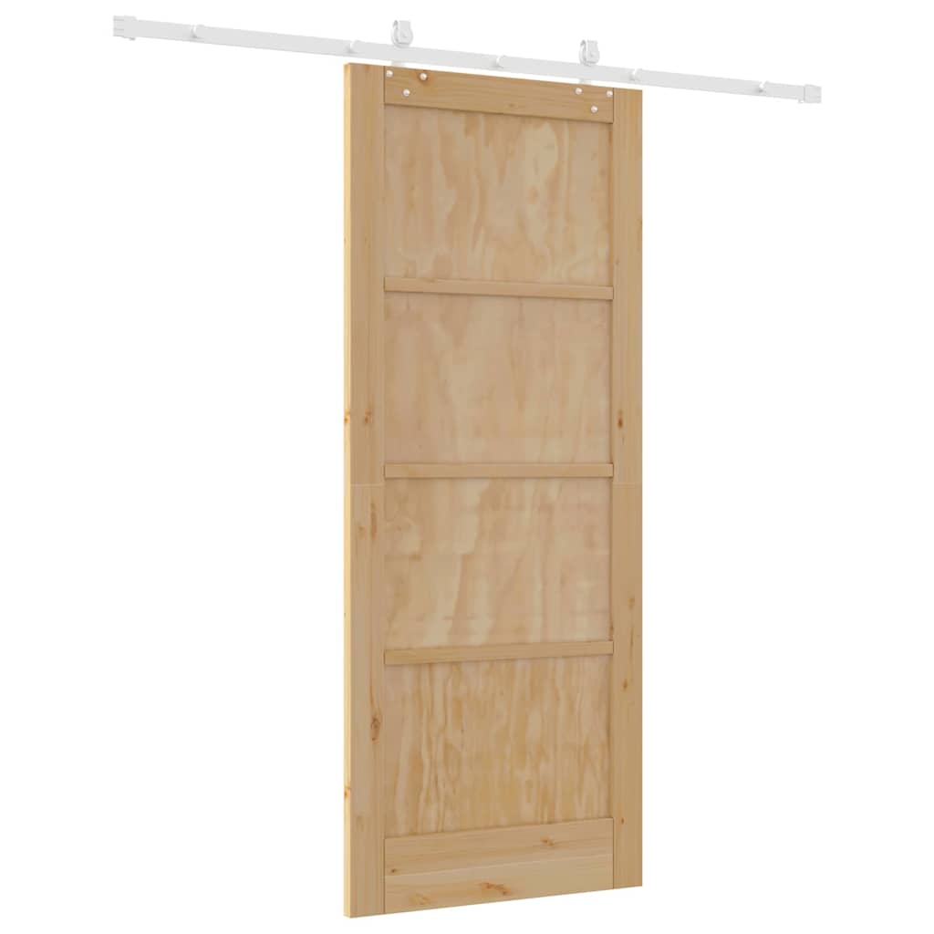 Sliding Door White 32.7 x 79.5 in Solid pine wood and steel