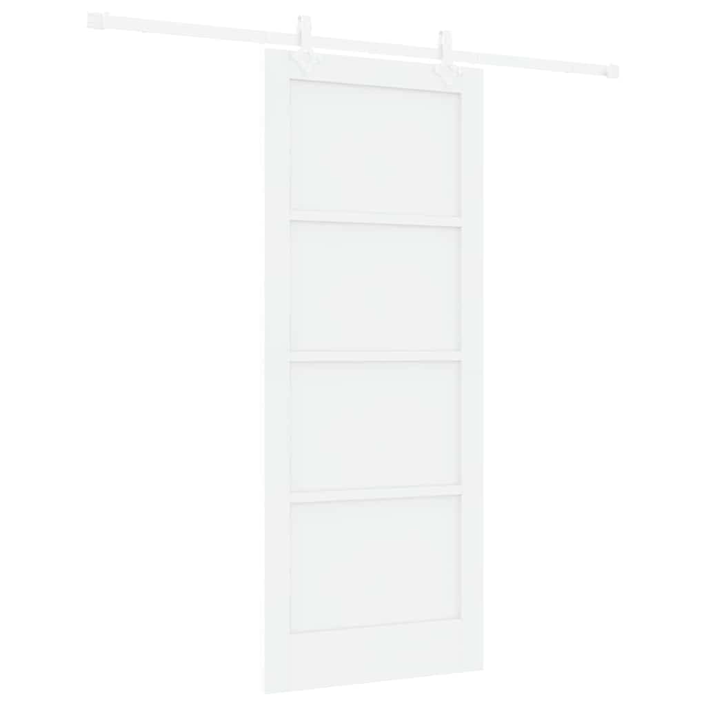 Sliding Door White 32.7 x 79.5 in Solid pine wood and steel