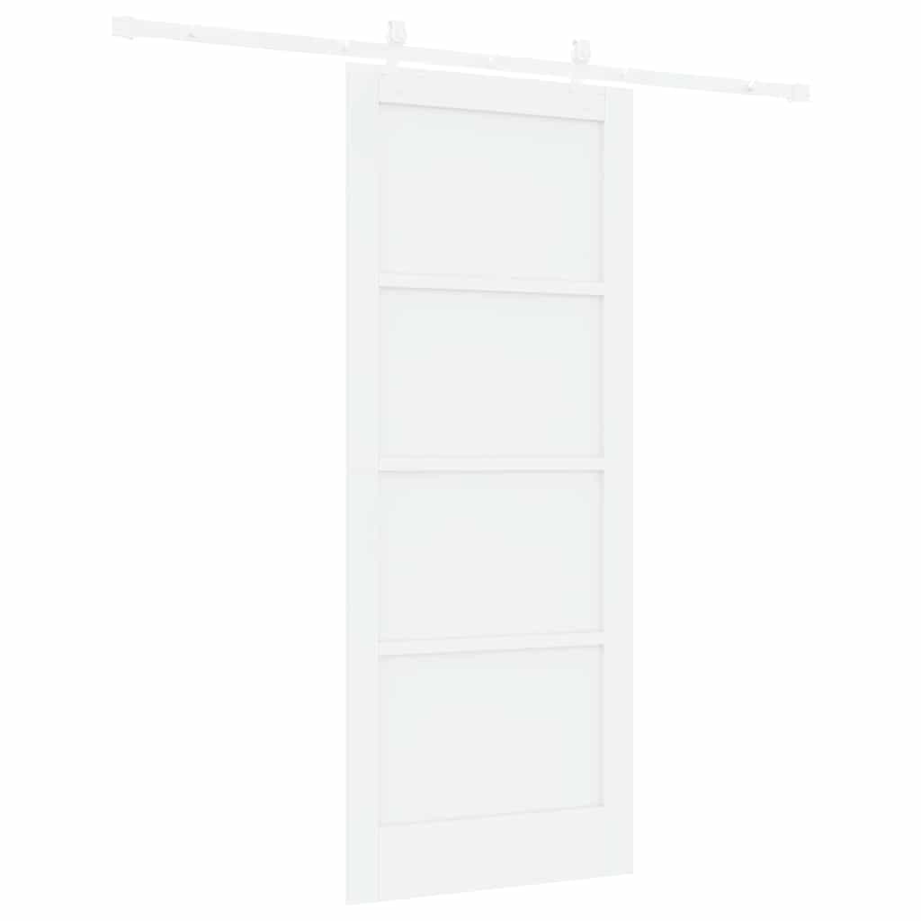 Sliding Door White 32.7 x 79.5 in Solid pine wood and steel