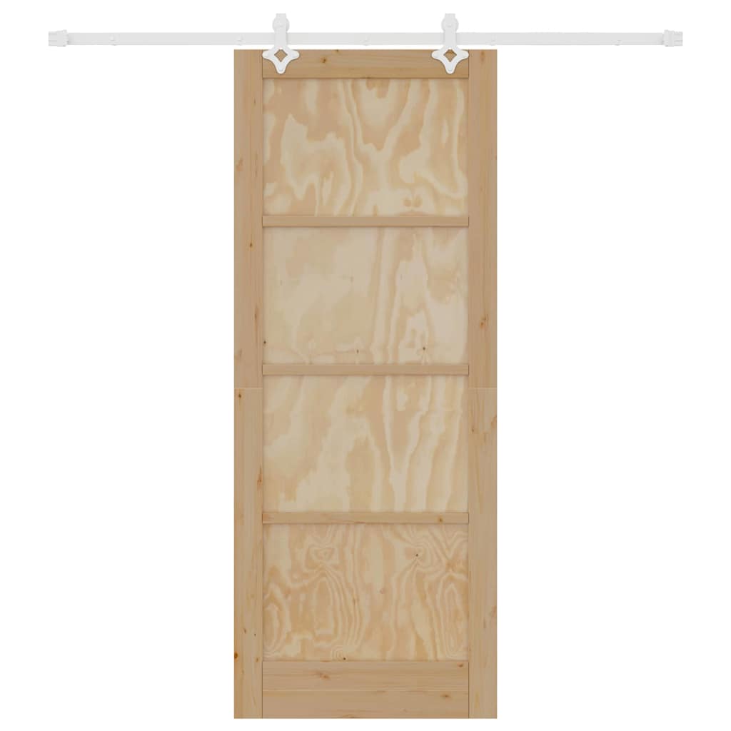 Sliding Door White 32.7 x 83.1 in Solid pine wood and steel