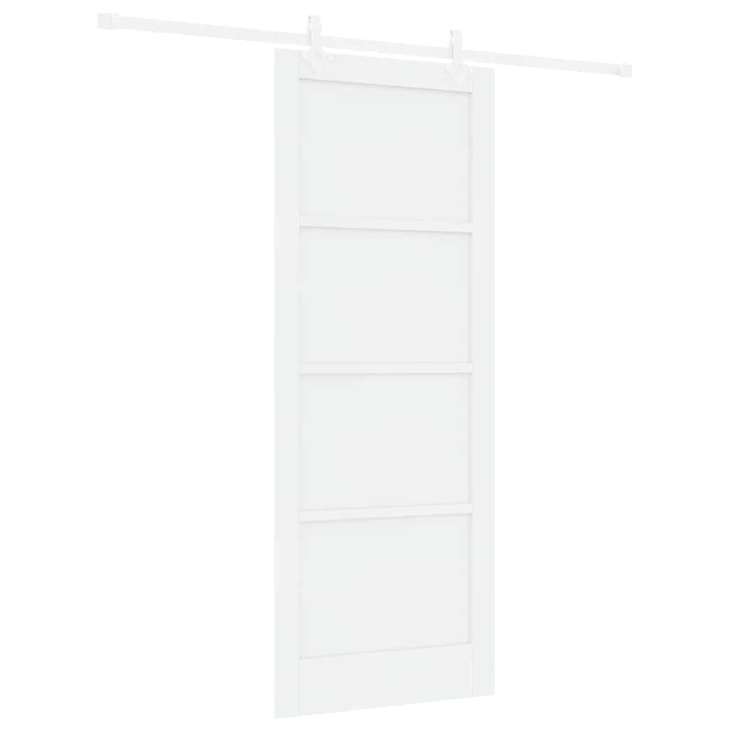 Sliding Door White 32.7 x 83.1 in Solid pine wood and steel