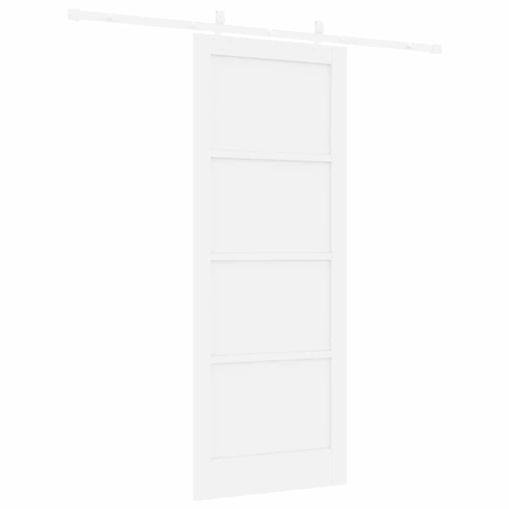 Sliding Door White 32.7 x 83.1 in Solid pine wood and steel