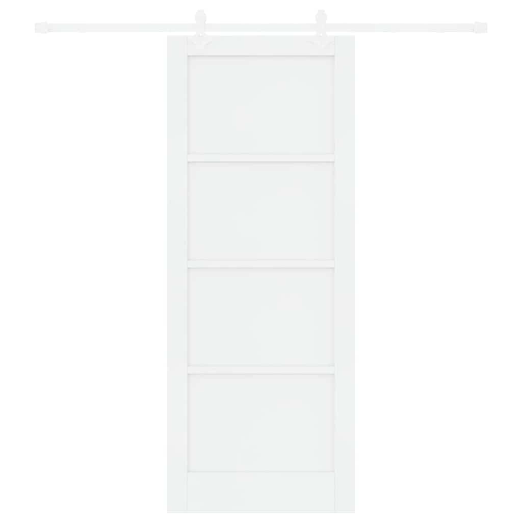Sliding Door White 32.7 x 83.1 in Solid pine wood and steel