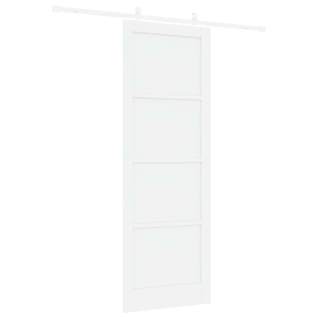 Sliding Door White 32.7 x 91.4 in Solid pine wood and steel